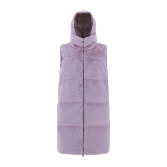 Faux Fur Sleeveles Coat