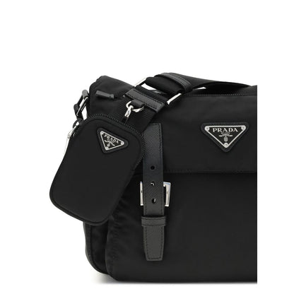 Black Polyamide Shoulder Bag