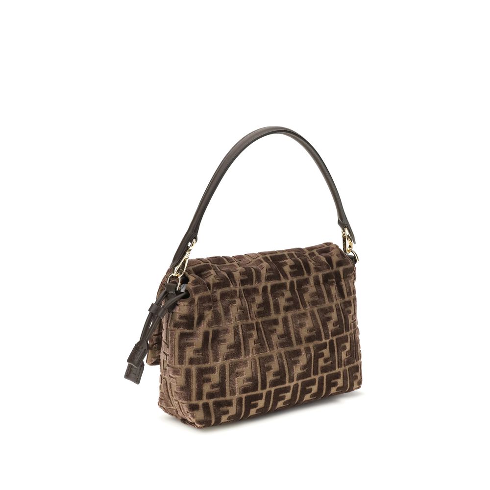 Brown Viscose Shoulder Bag