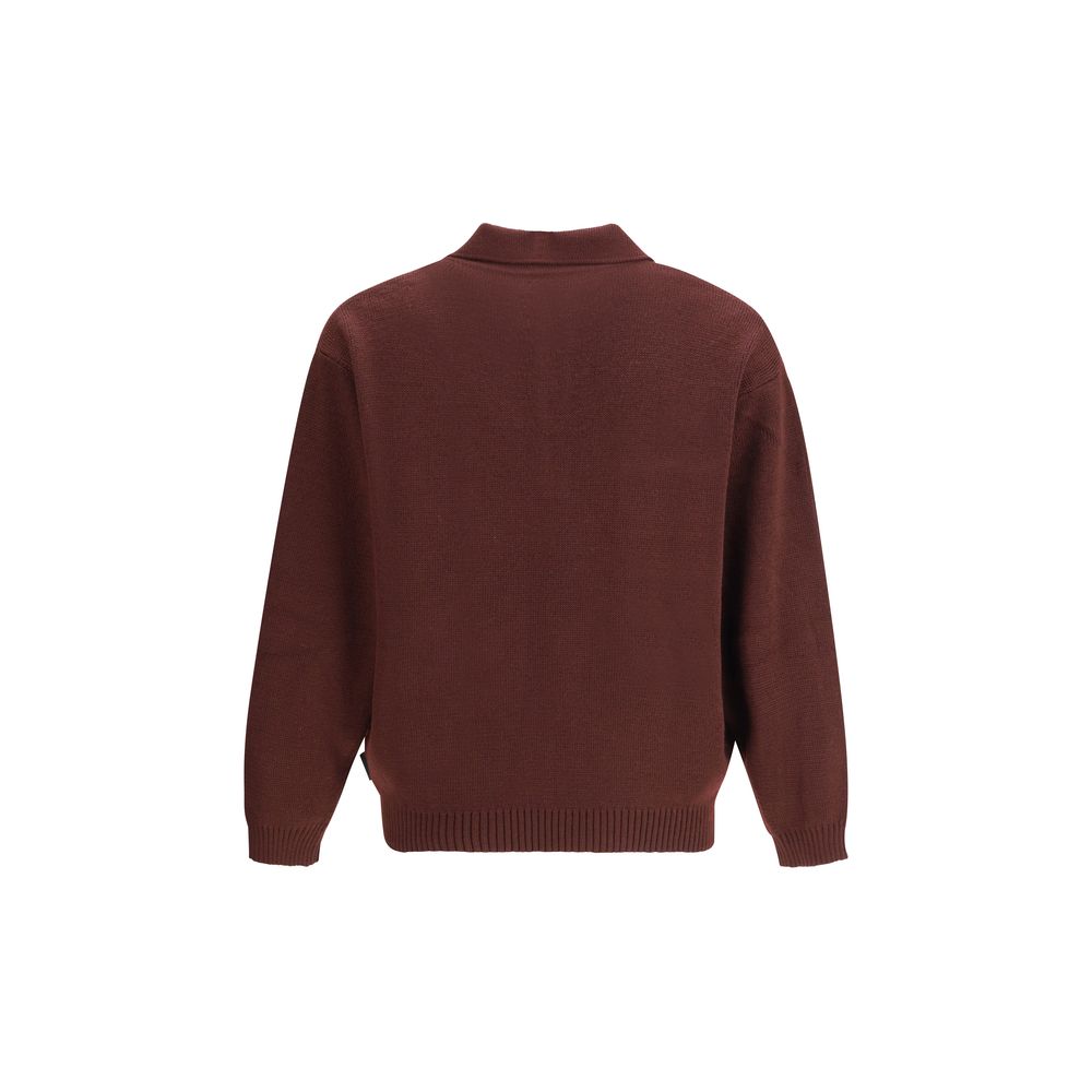 Bordeaux Wool Polo Shirt