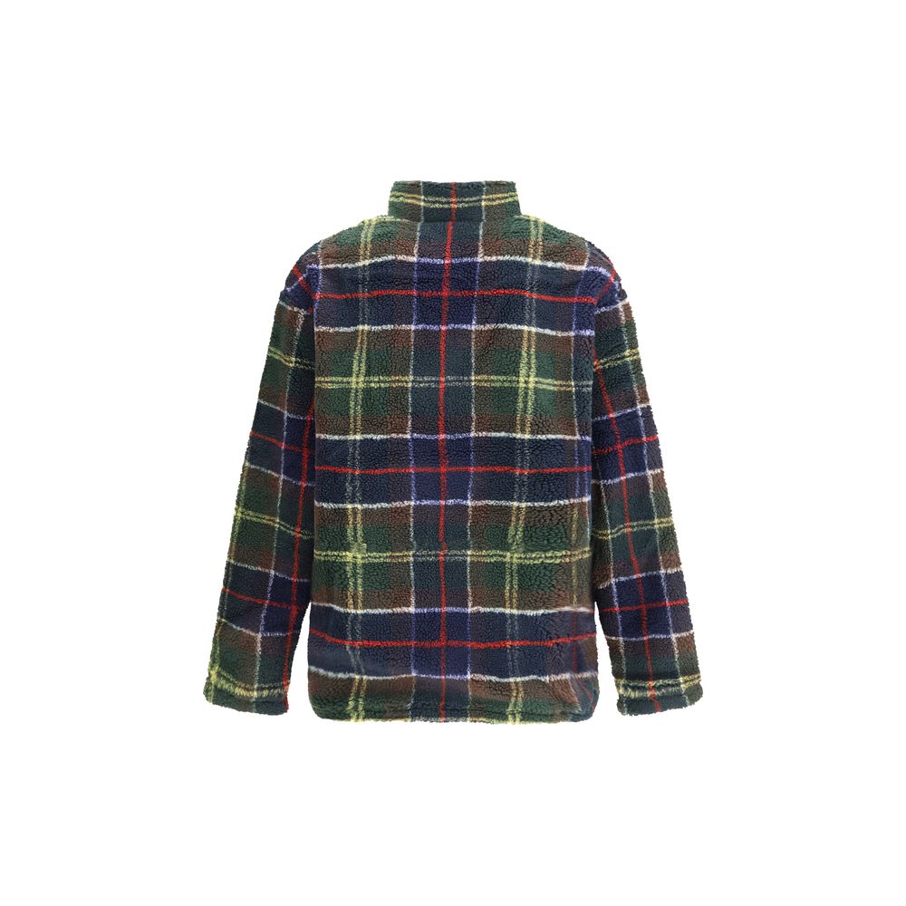 Sherpa Tartan Fleece Zip Through Jacket