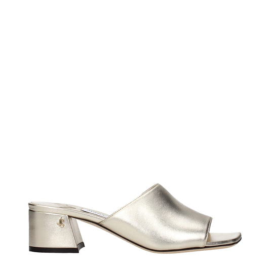 Gold Leather Platforms