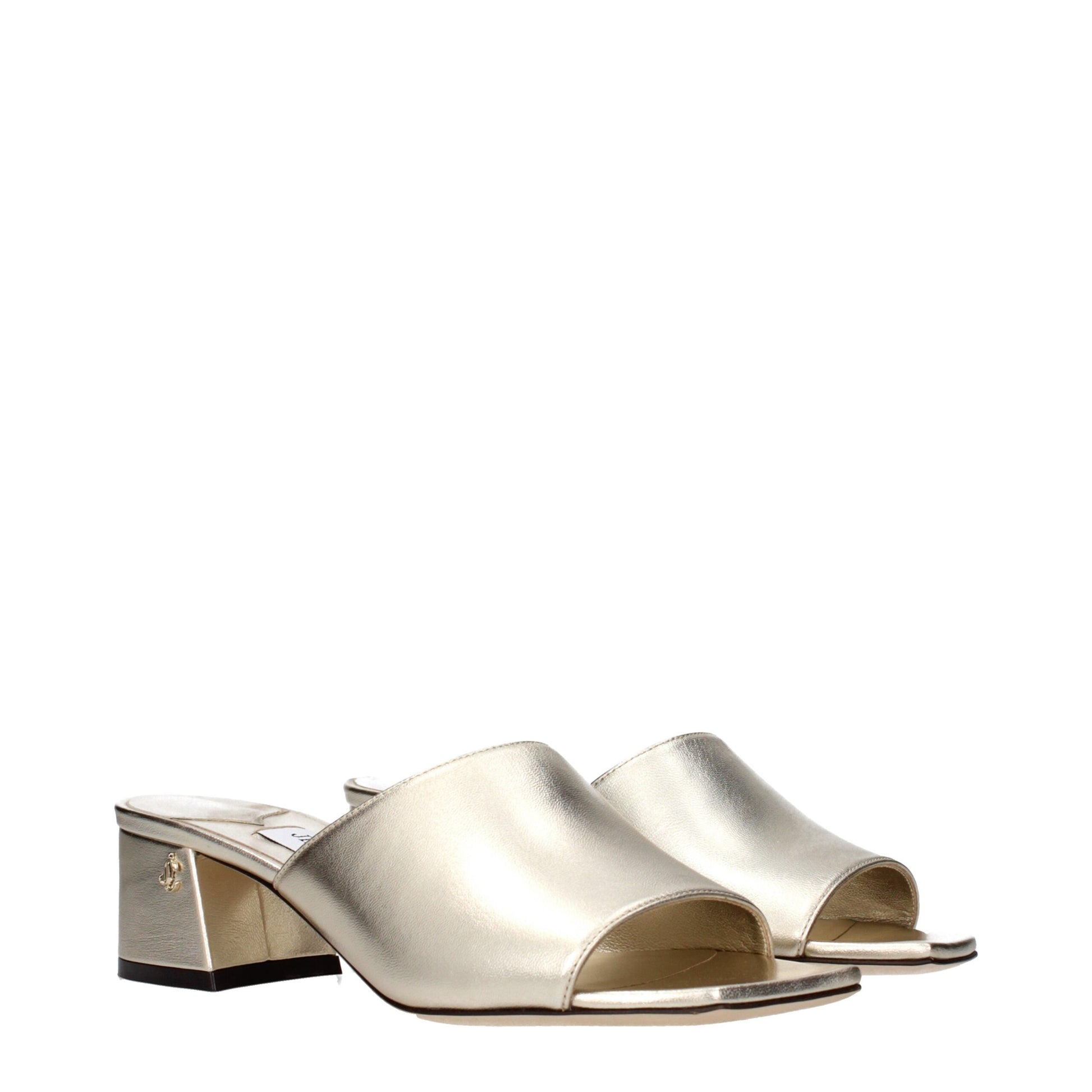 Gold Leather Platforms