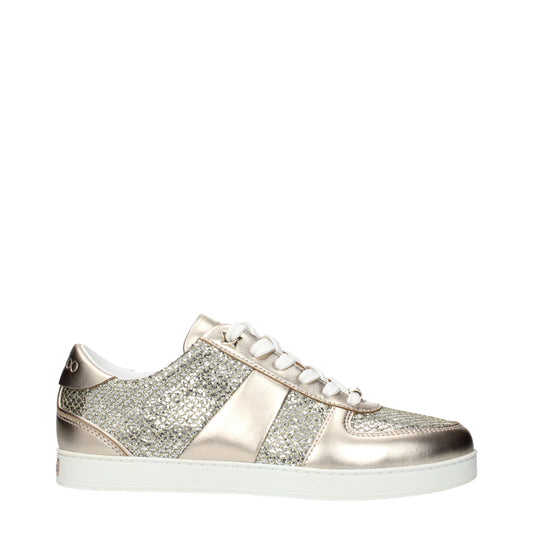 Gold Leather Sneakers