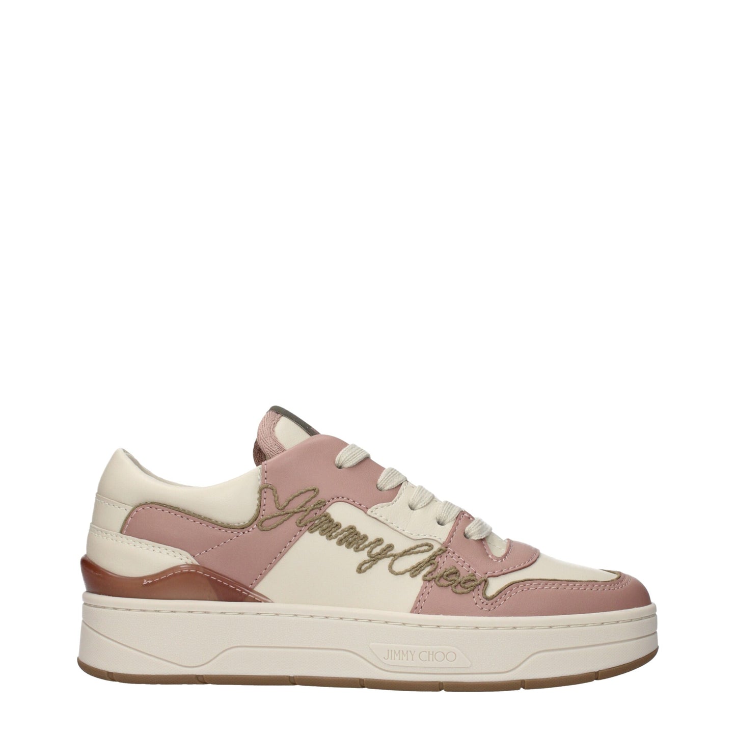 Pink Leather Low Tops