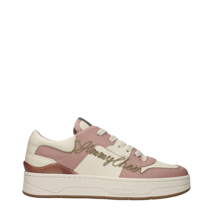 Pink Leather Low Tops