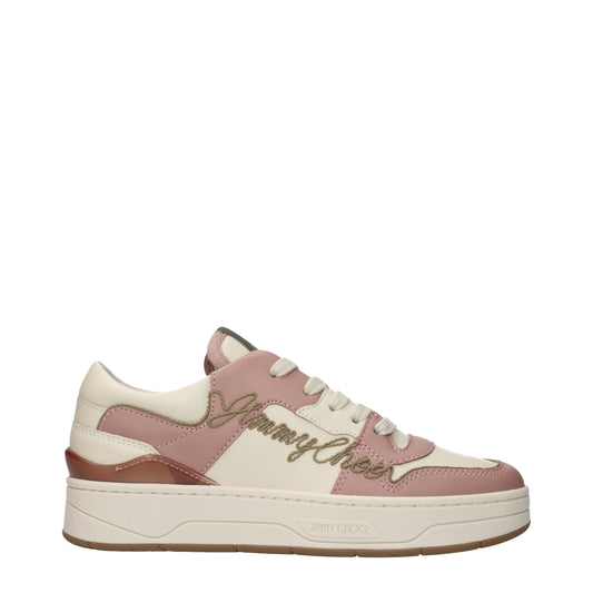 Pink Leather Low Tops