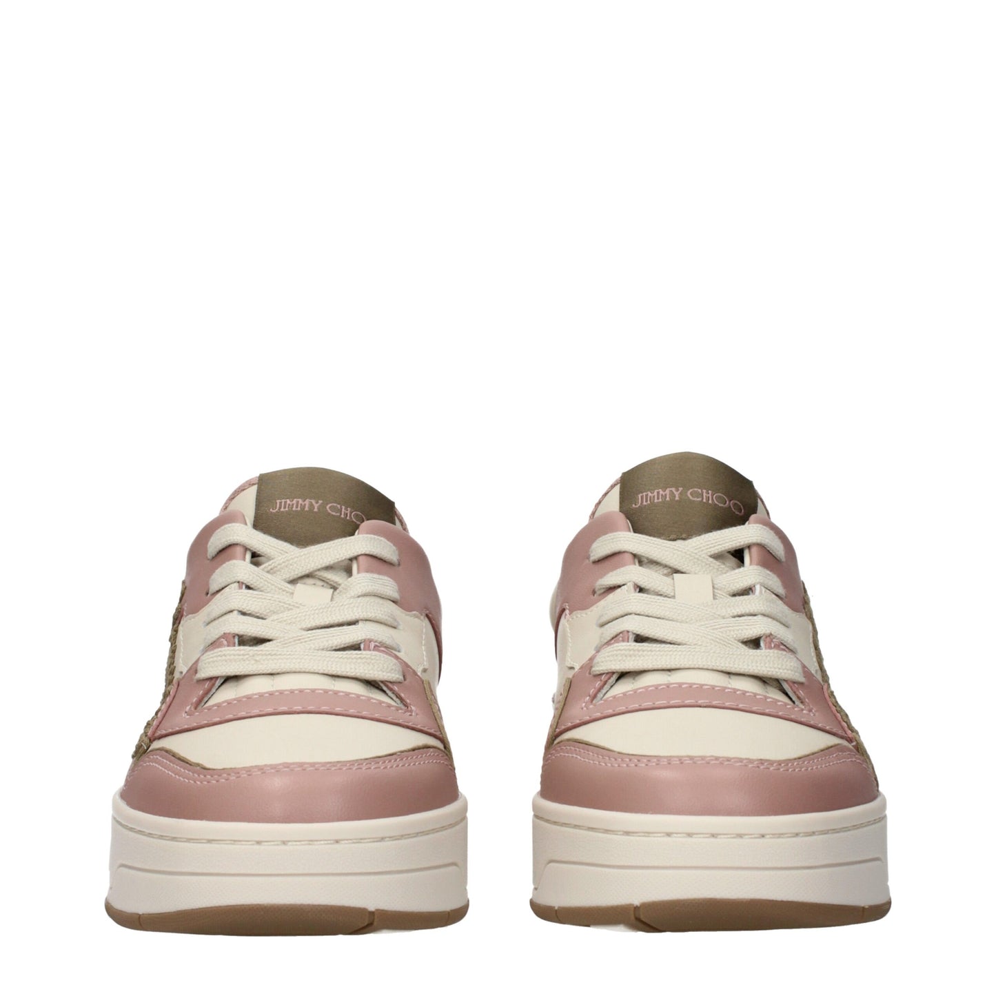 Pink Leather Low Tops