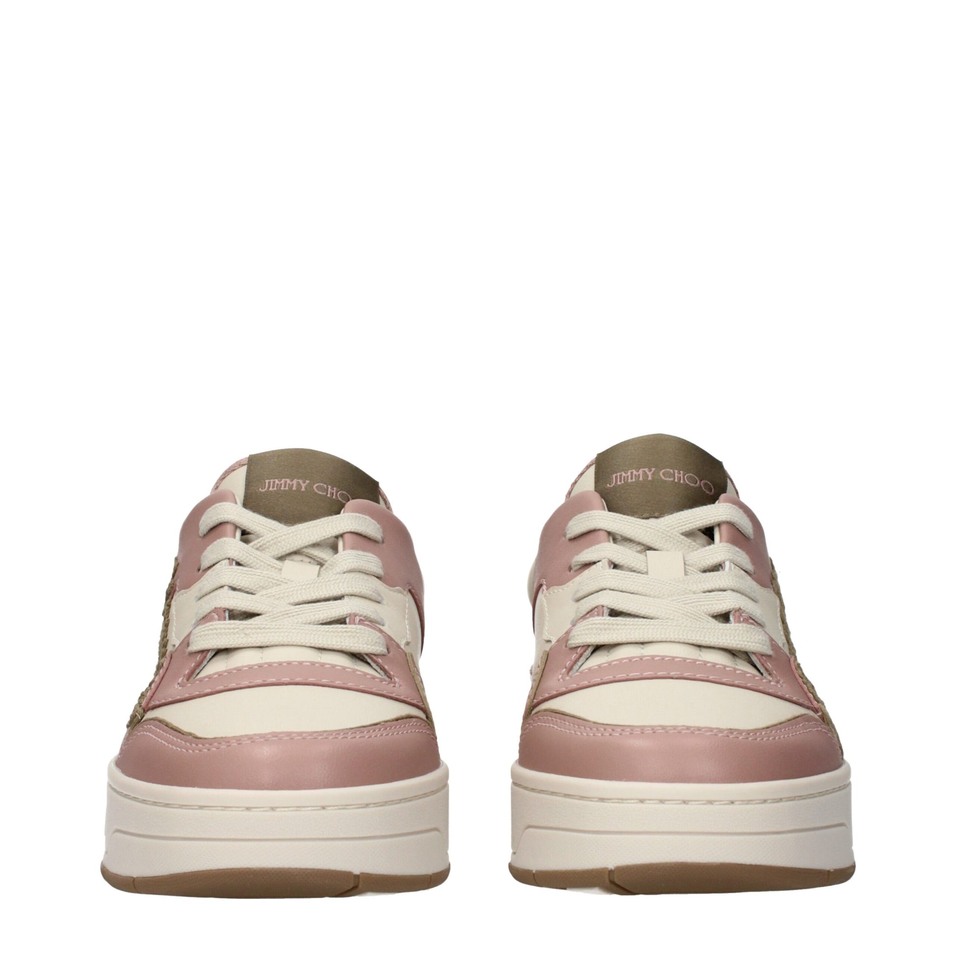 Pink Leather Low Tops