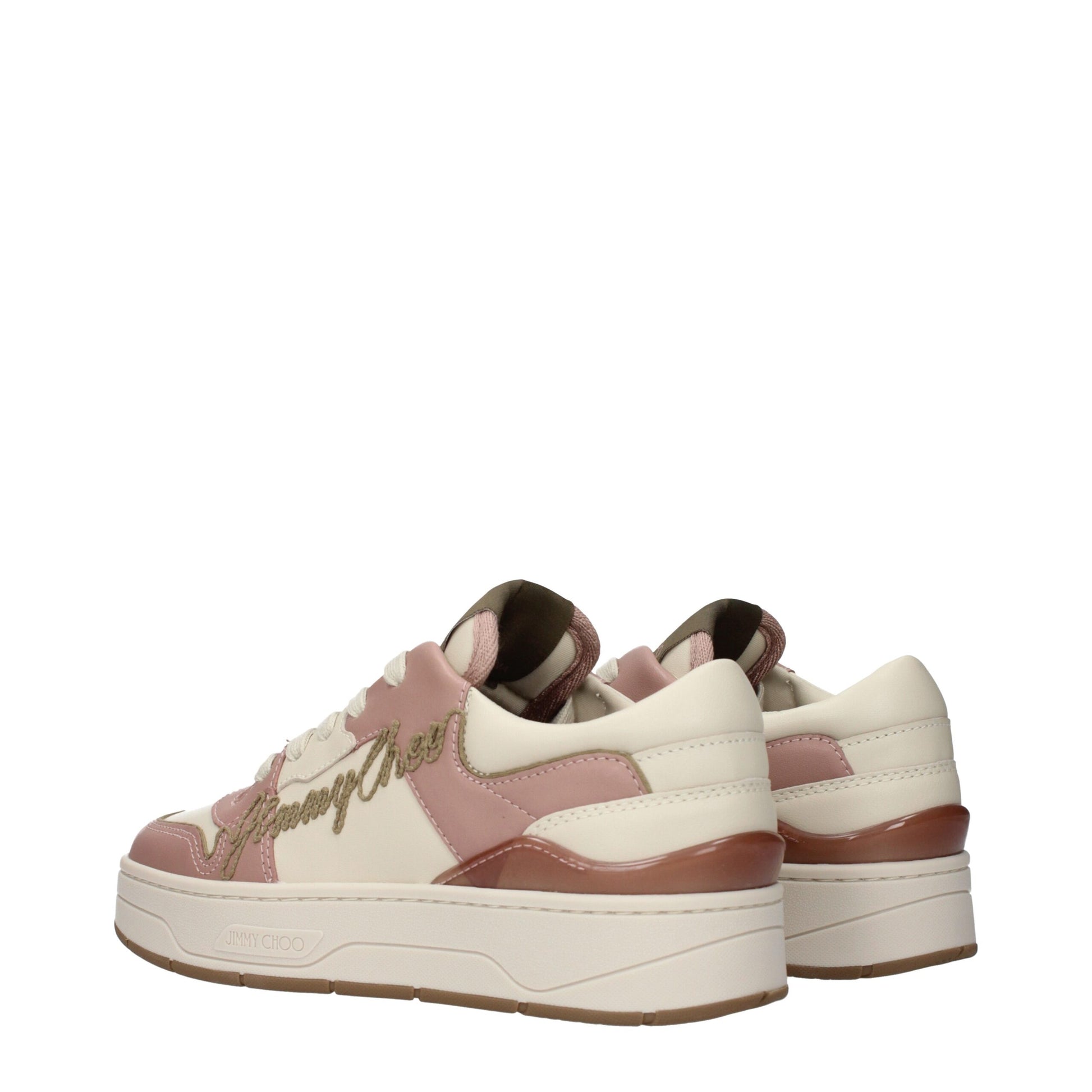 Pink Leather Low Tops
