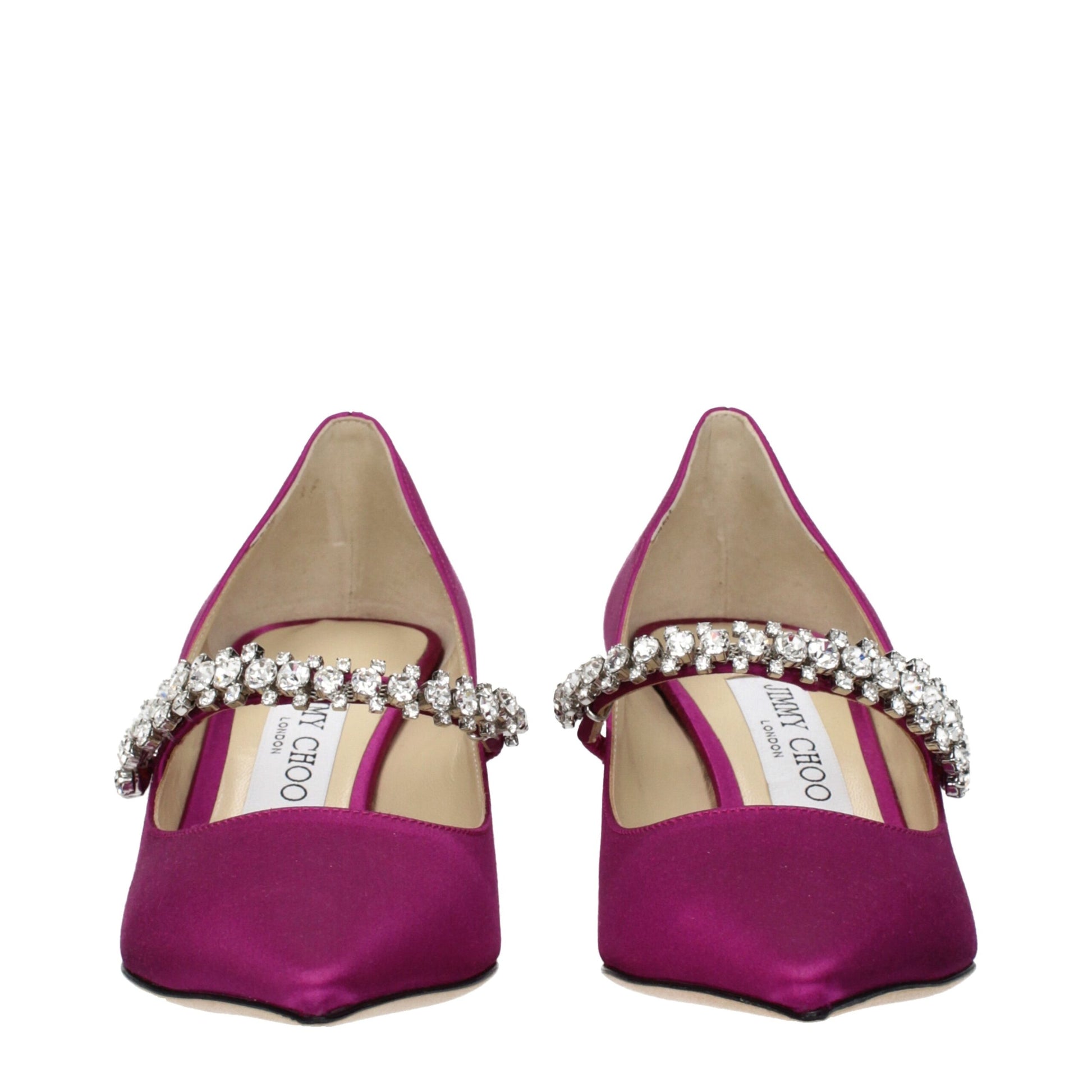 Pink Satin Mid Heel Pumps