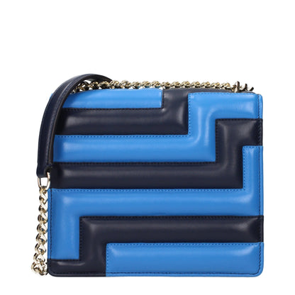 Blue Leather Shoulder Bags