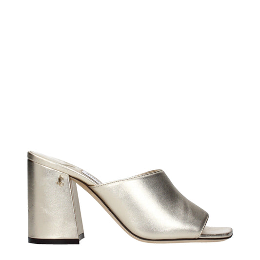 Gold Leather Platforms