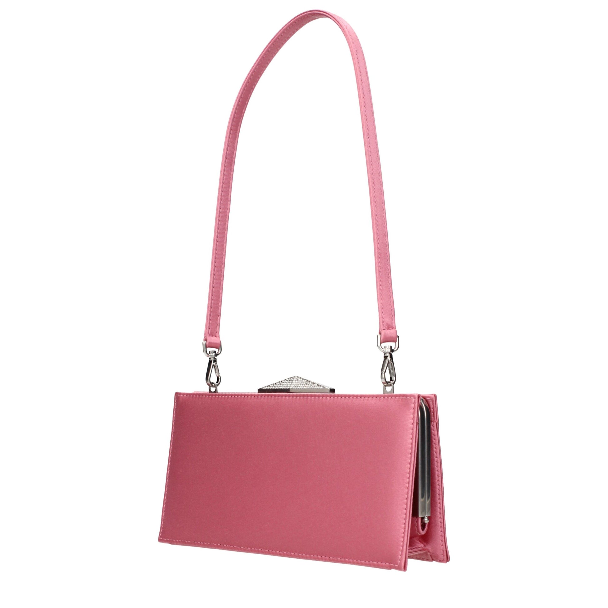 Pink Satin Clutch Bags