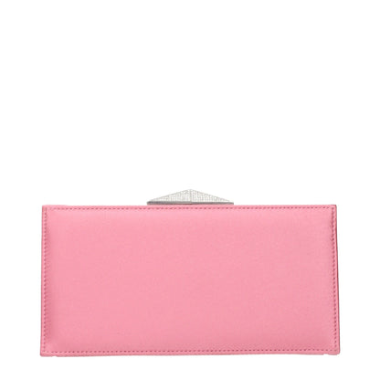 Pink Satin Clutch Bags
