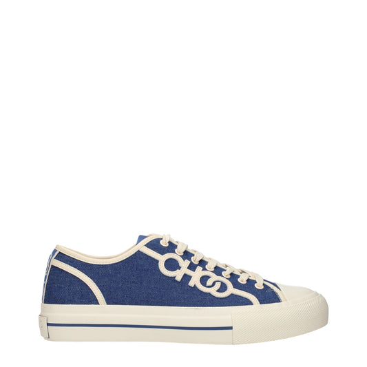 Blue Fabric Low Tops