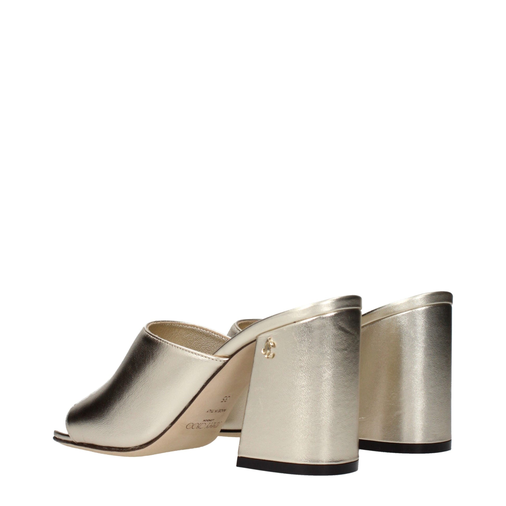 Gold Leather Platforms