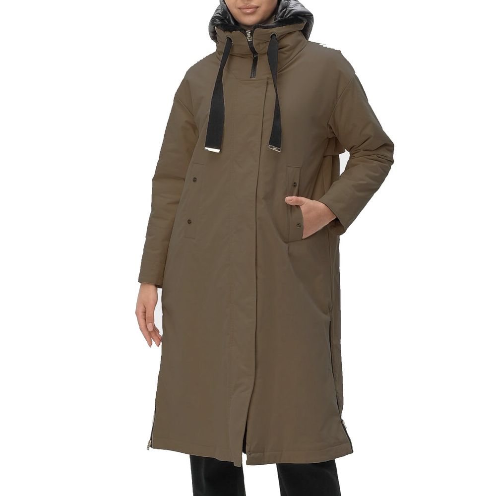 Fur Lining Midi Parka Coat