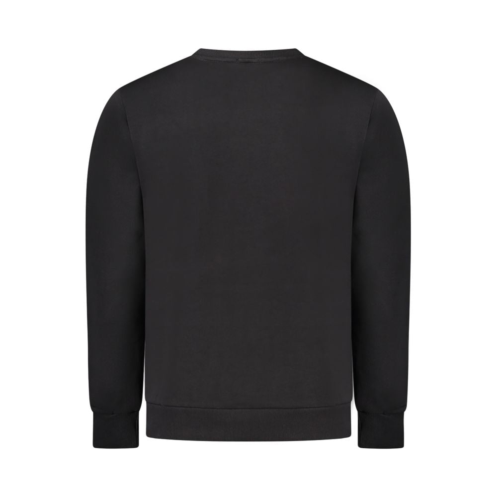 Black Cotton Men Sweatshirt