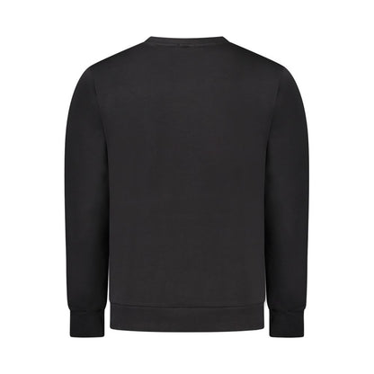Black Cotton Men Sweatshirt
