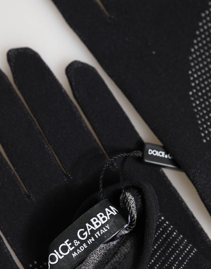 Black DG Logo Cotton Hands Mitten Men Gloves
