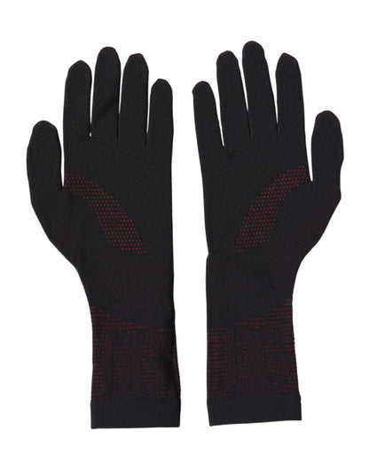 Black DG Logo Cotton Hands Mitten Men Gloves