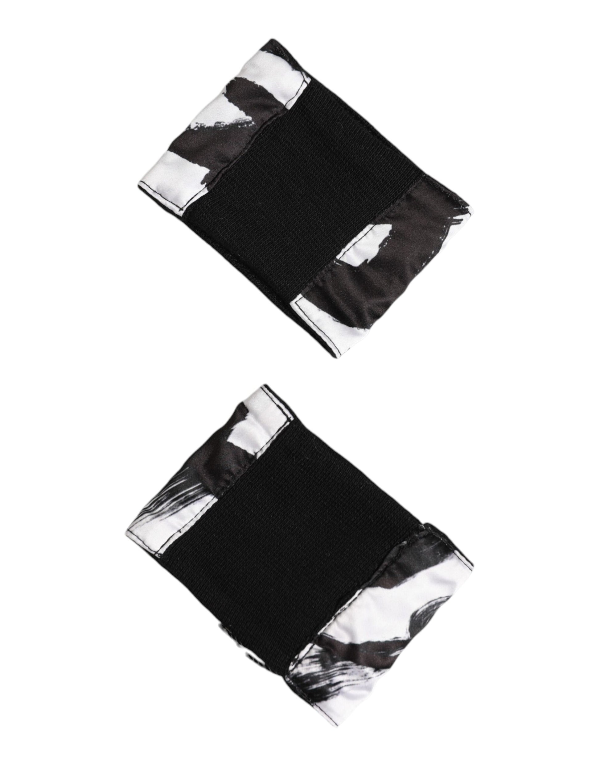 Black White DG Logo Silk 1 Pair Wristband
