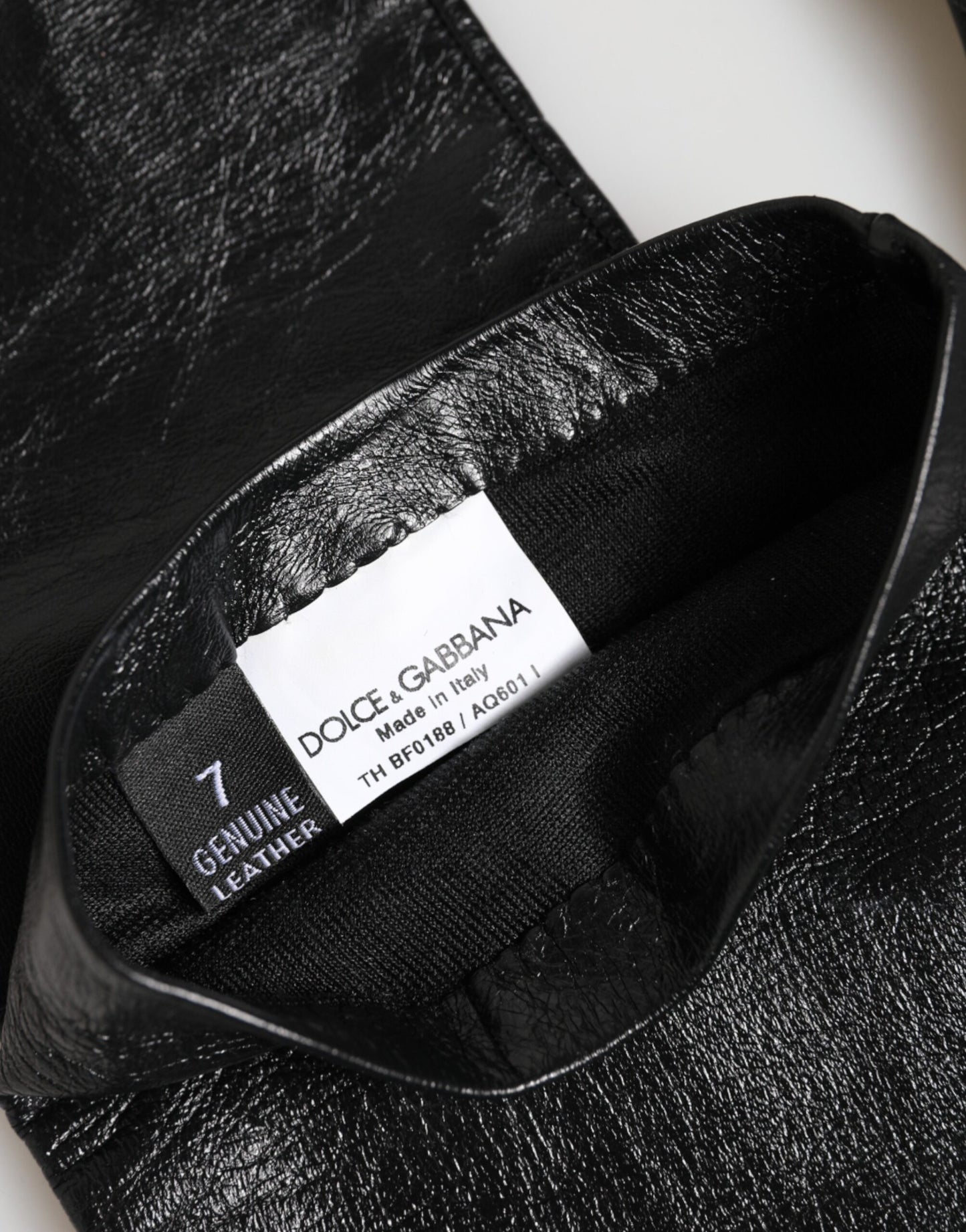 Black Polyester Elbow Length Mitten Gloves