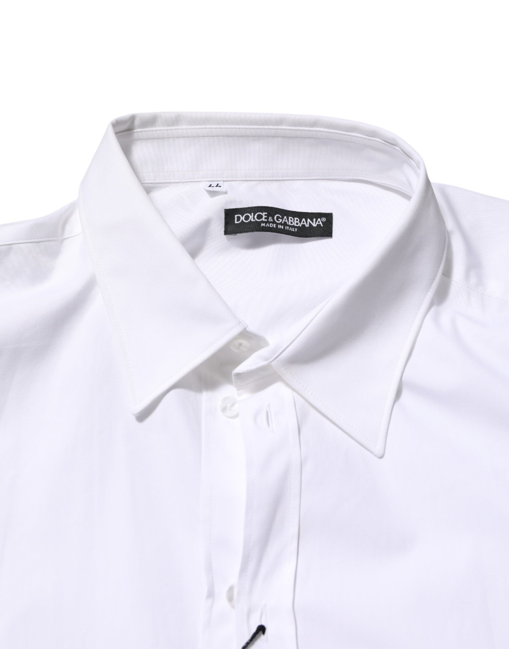 White Cotton Collared Long Sleeve Men Dress Shirt