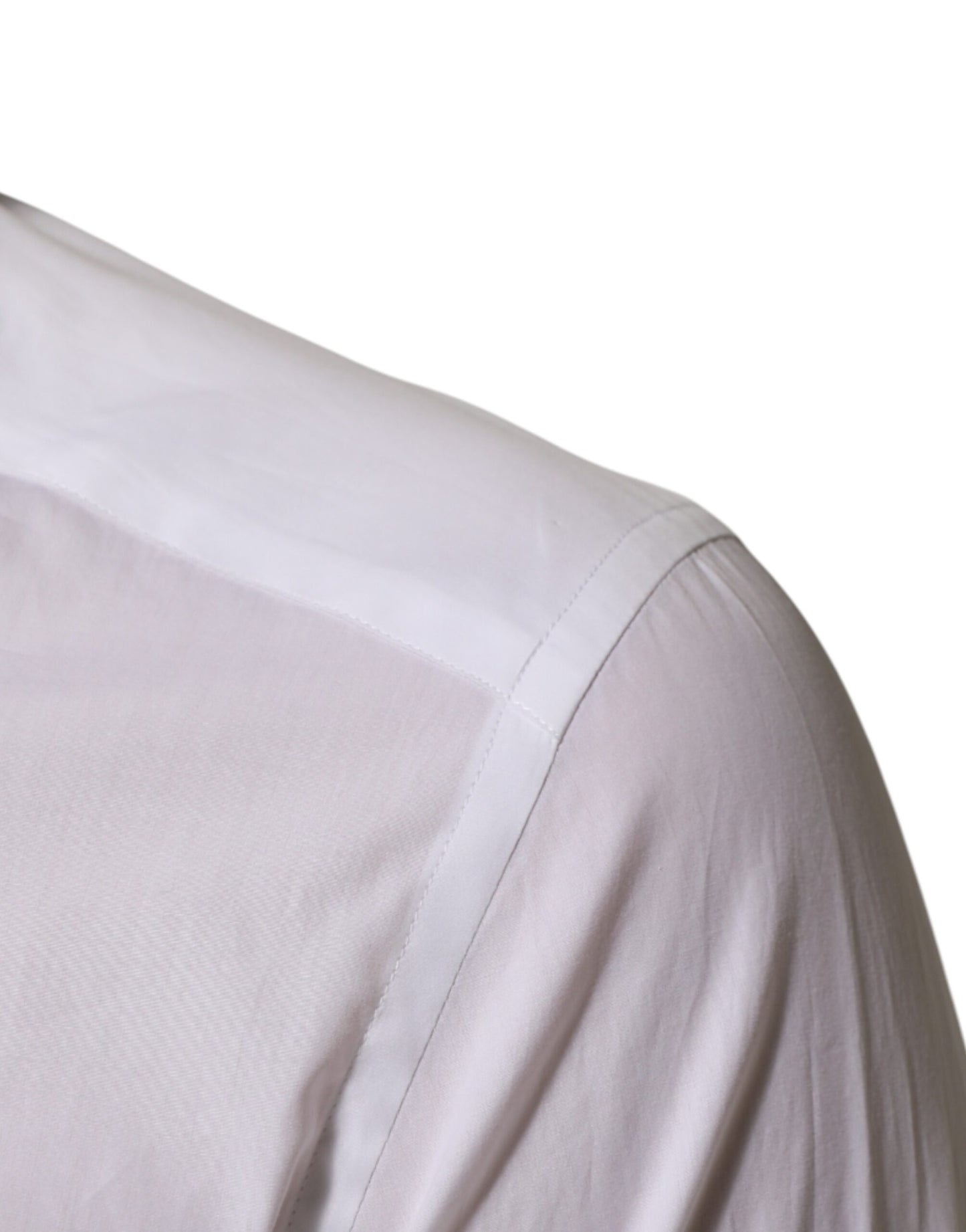 White Logo Cotton Collared GOLD Dress Shirt