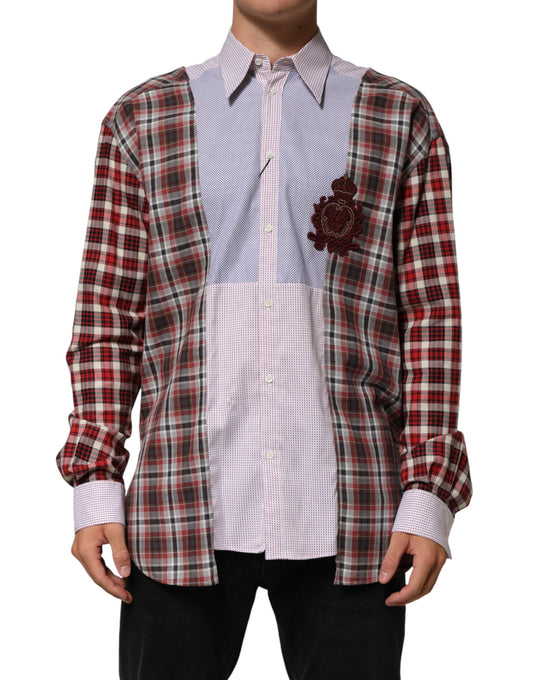 Multicolor Cotton Collared Checkered Shirt