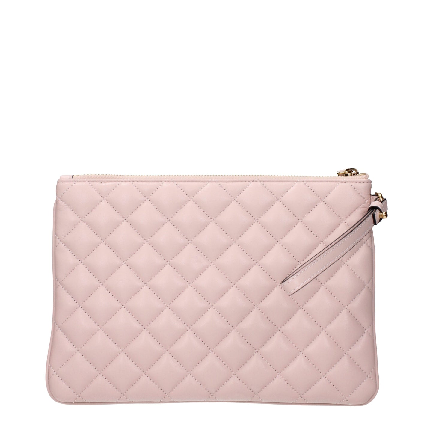 Pink Leather Clutch Bag