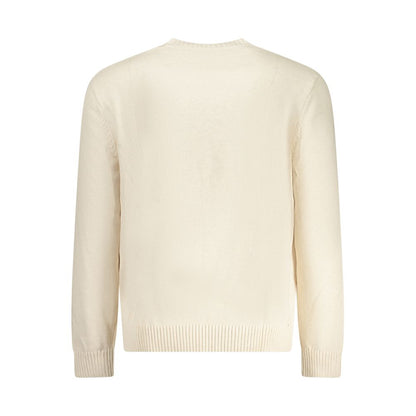 Beige Cotton Men Sweater