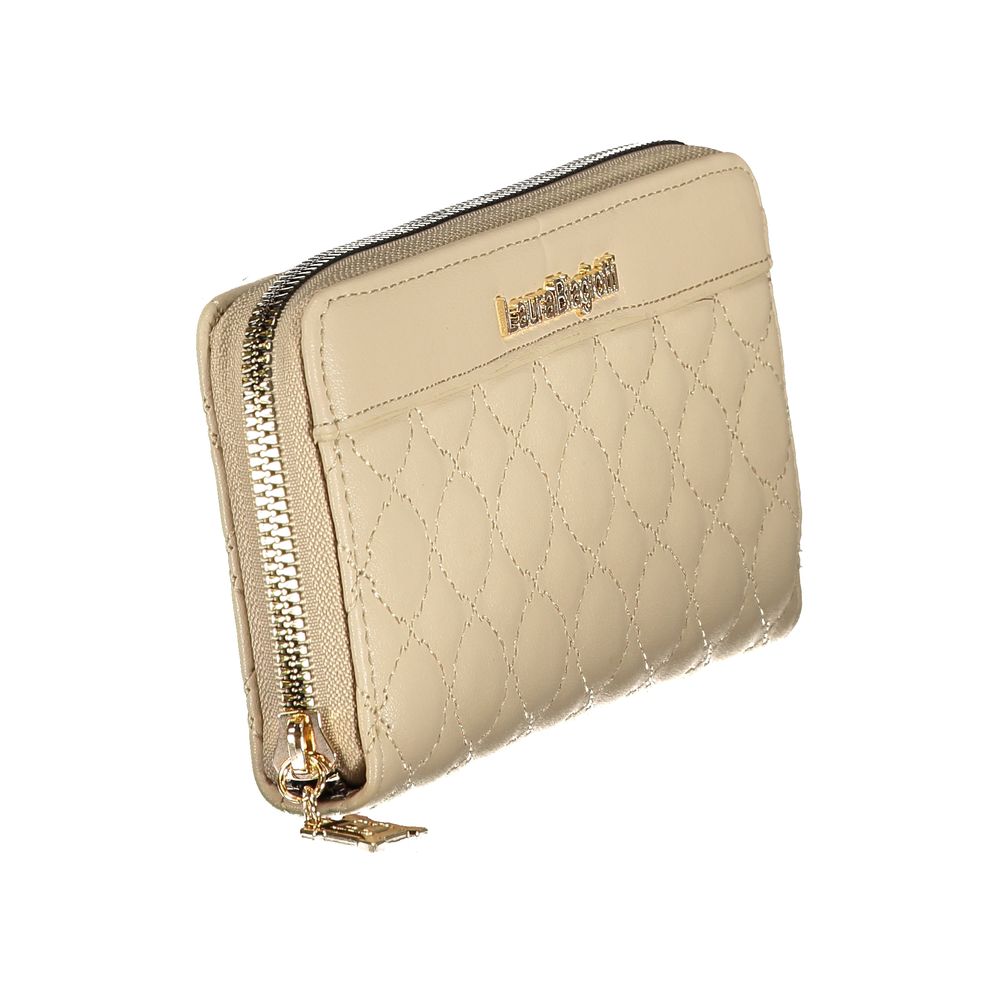 Beige Polyethylene Women Wallet