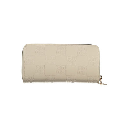 Beige Polyethylene Women Wallet