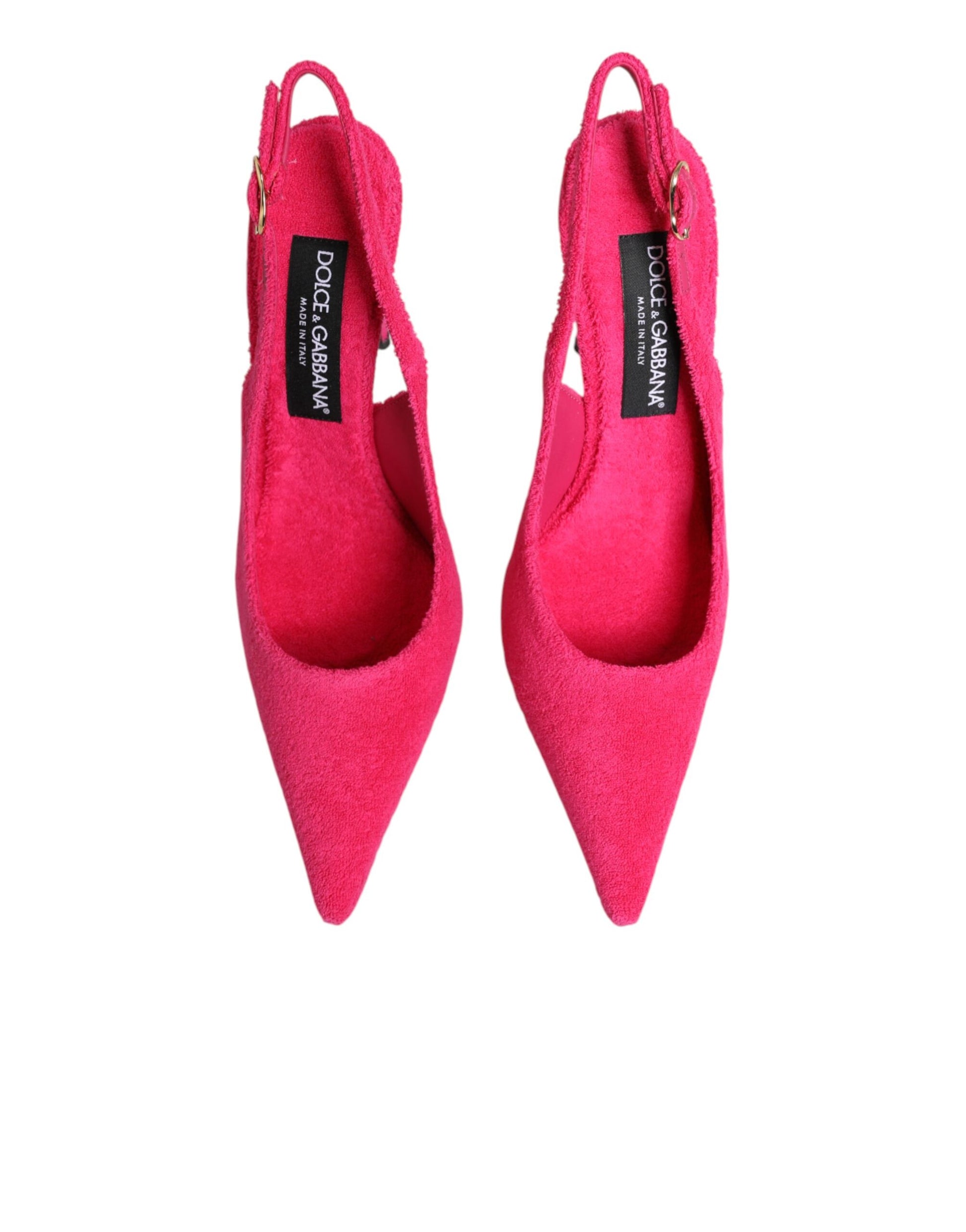 Pink Suede High Heels Slingback Shoes