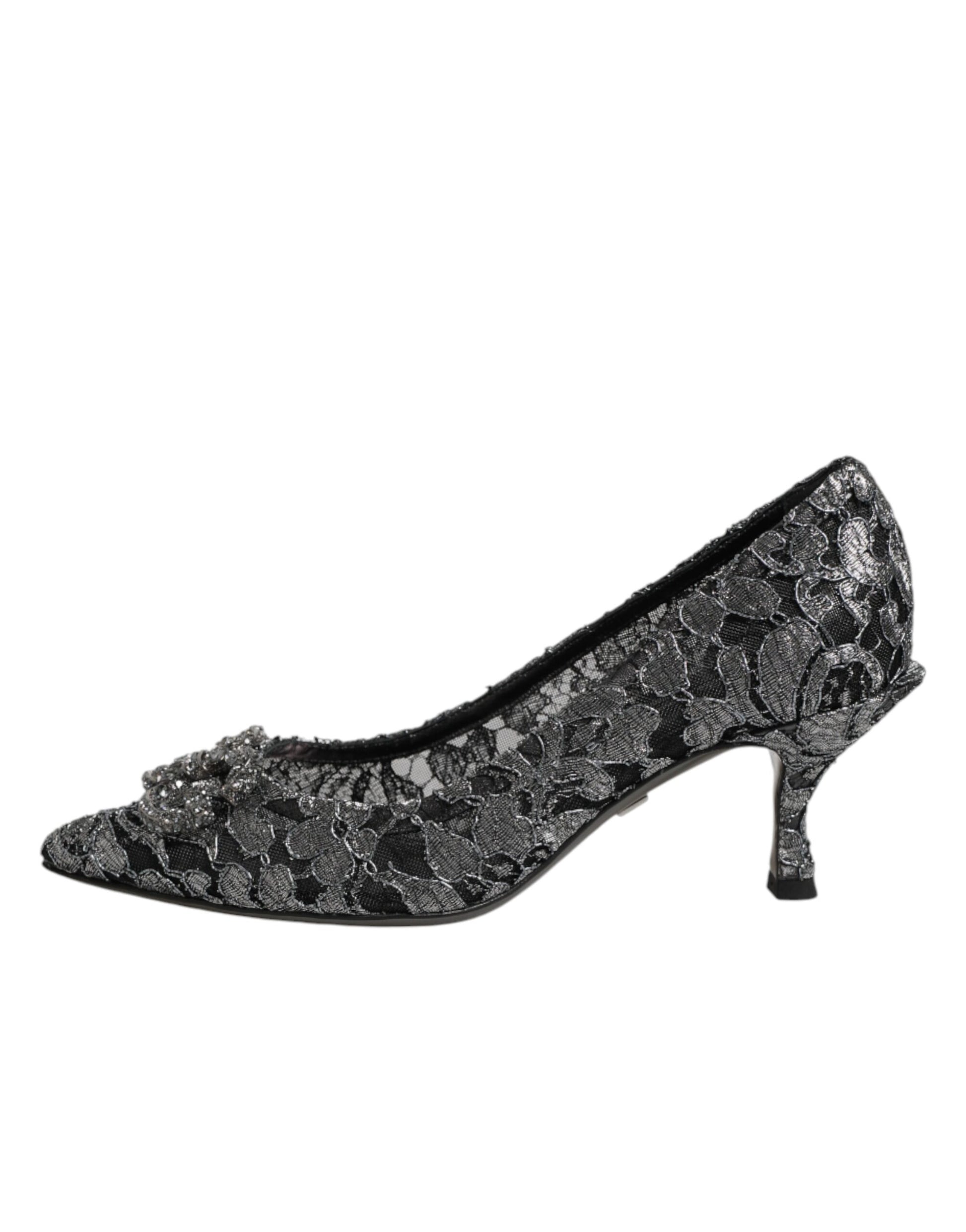 Silver Lace DG Amore Heels Pumps Shoes