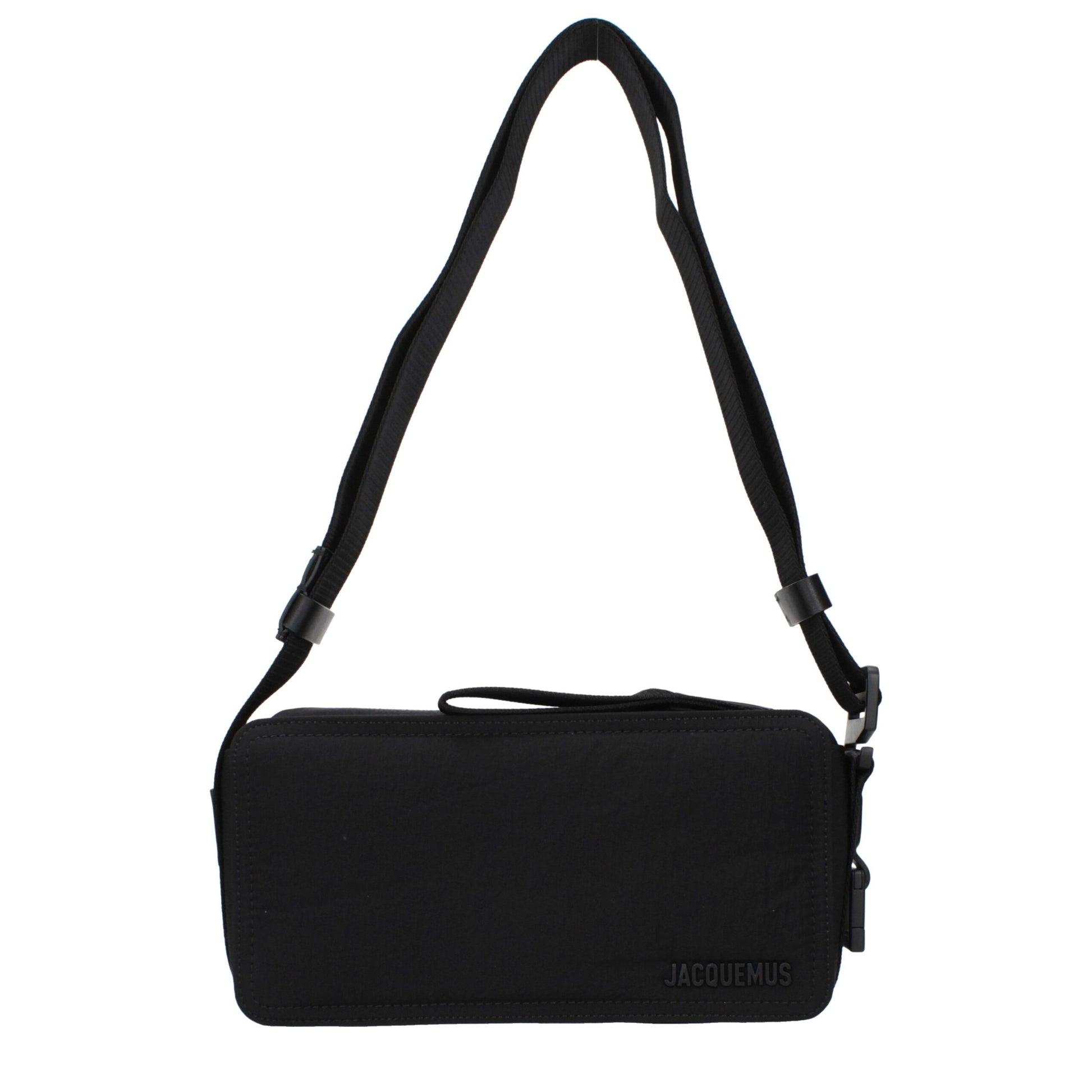 Black Fabric Crossbody Bag