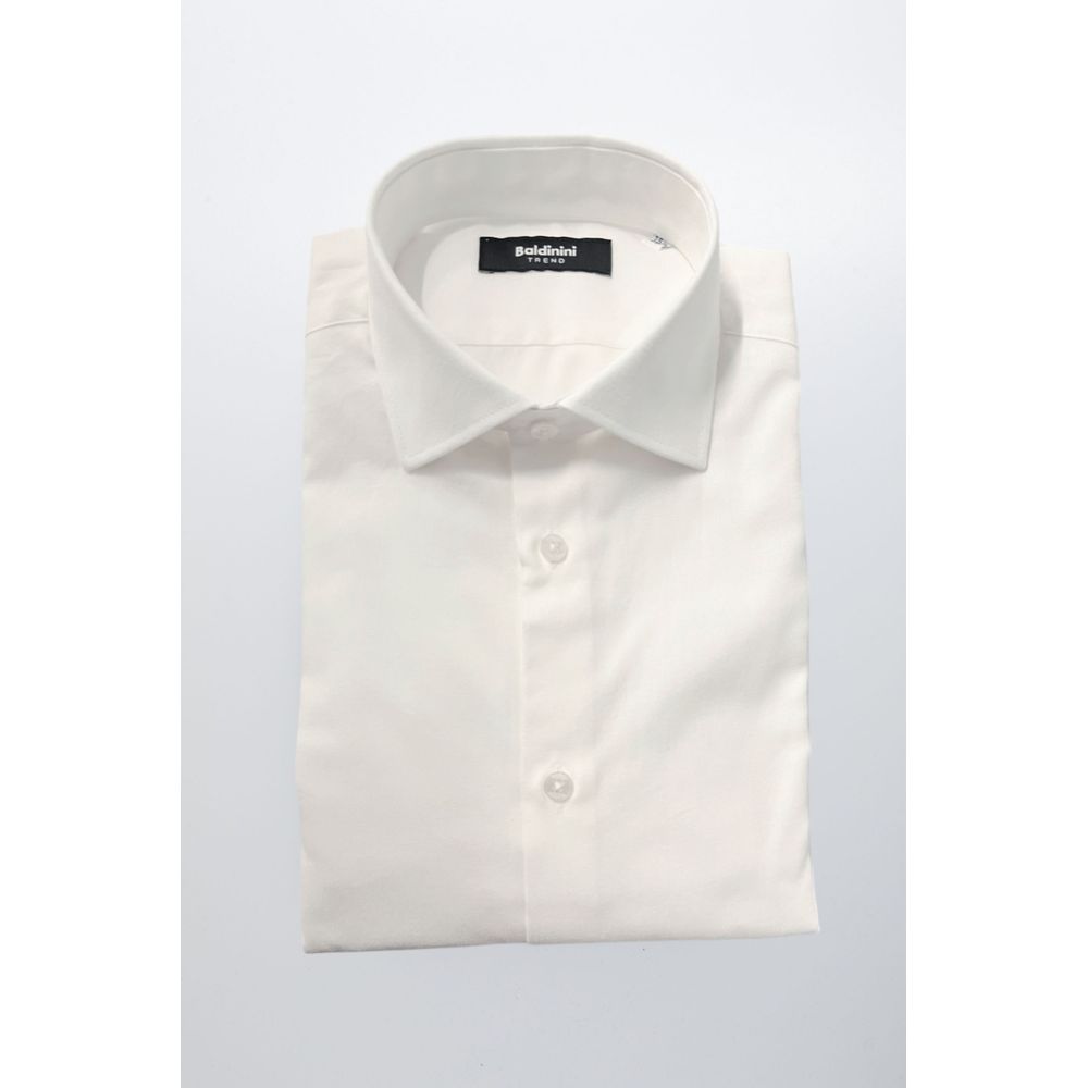White Cotton Men Shirt