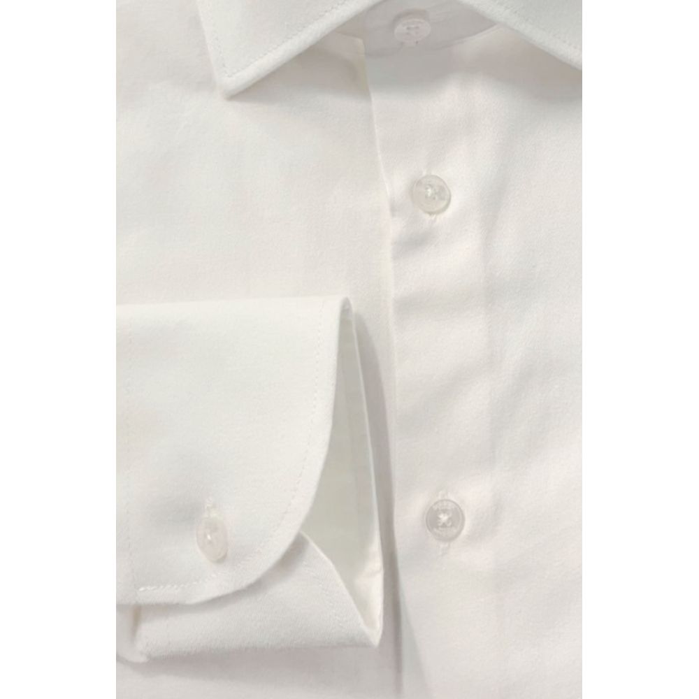 White Cotton Men Shirt