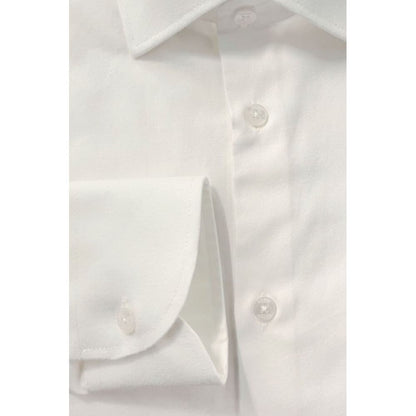 White Cotton Men Shirt