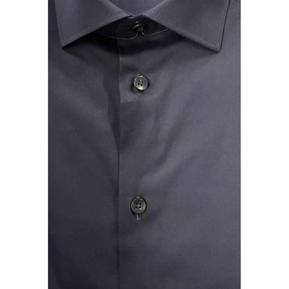 Black Cotton Men's Shirt