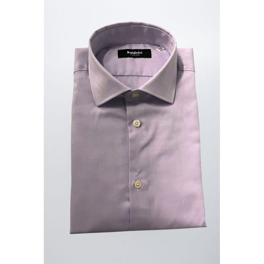 Purple Cotton Men Shirt