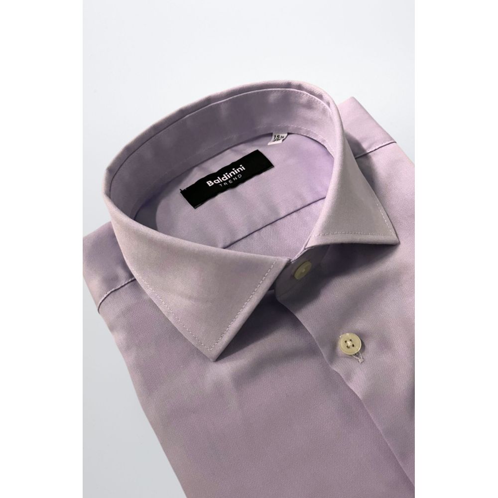 Purple Cotton Men Shirt