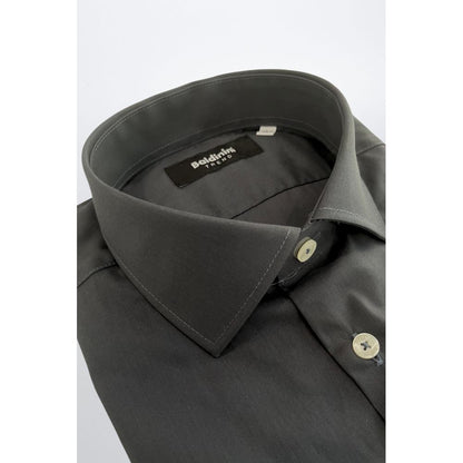 Gray Cotton Men Shirt