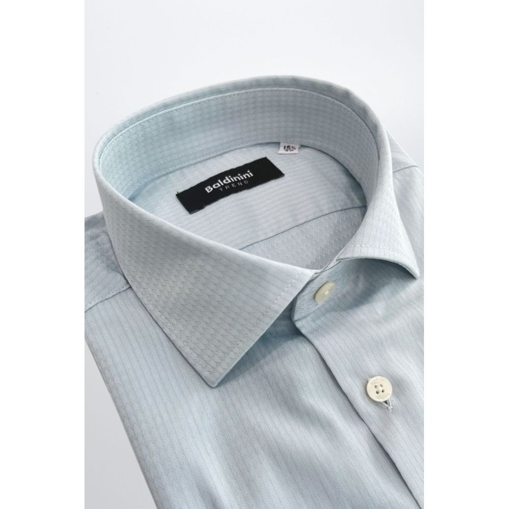 Light Blue Cotton Men Shirt
