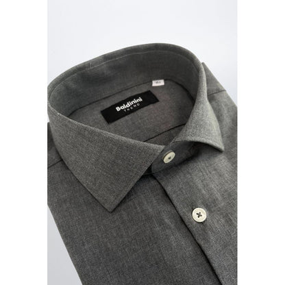 Gray Cotton Men's Shirt