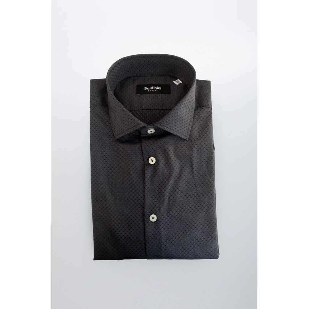 Gray Cotton Men Shirt