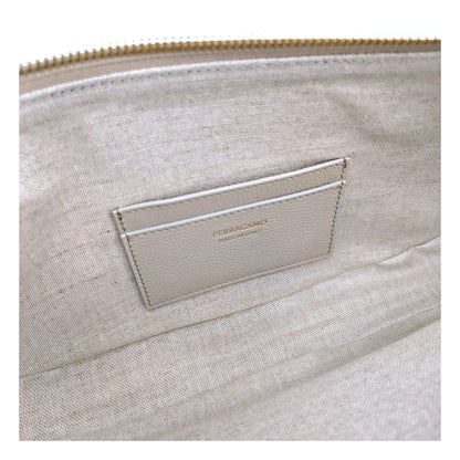 Gray Leather Shoulder Bag