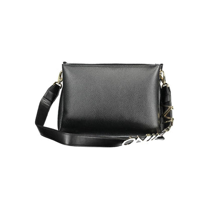 Black Polyurethane Women Handbag